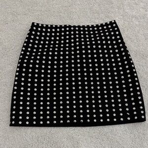 H&M Black Mini Skirt with Silver Accents
